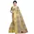 Beige Organza  Embroidered   Saree With Blouse For Women