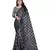 Grey Art Silk   Printed  Saree With Blouse For Women