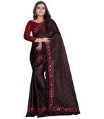 Pink Art Silk   Printed  Saree With Blouse For Women