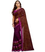 Pink Art Silk   Printed  Saree With Blouse For Women