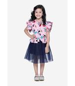 Qriuky Print tulle Dress