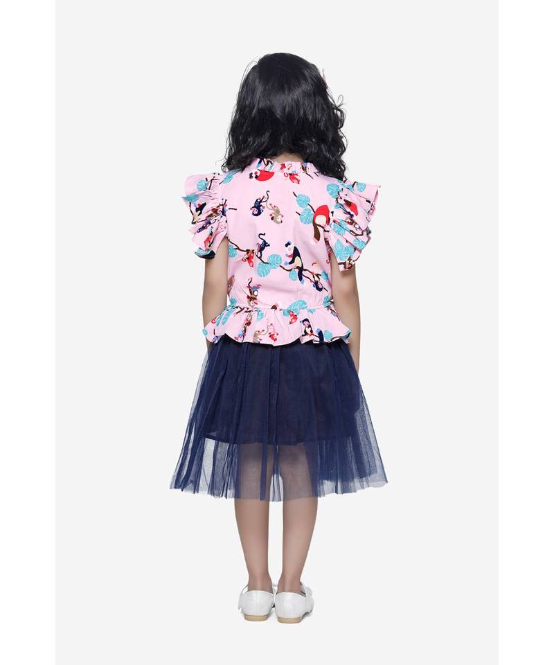 Qriuky Print tulle Dress