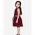 Maroon Partywear Dress with Golden Detailing