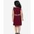 Maroon Partywear Dress with Golden Detailing