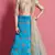 fascinating Sky-blue Sequins embroidered art silk wedding lehenga