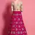 Rani-pink embroidered art silk Semi Stitched wedding & party lehenga