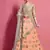 provocative Orange Sequins embroidered art silk ceremonial lehenga