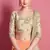 provocative Orange Sequins embroidered art silk ceremonial lehenga