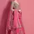 Magenta embroidered art silk semi stitched wedding & party lehenga