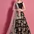 Black embroidered crepe Semi Stitched wedding & party lehenga