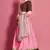 Baby-pink embroidered art silk Semi Stitched party wear lehenga