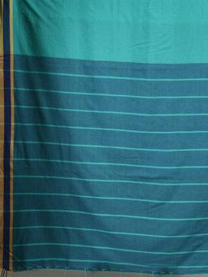 Multicolor hand woven pure cotton saree with blouse 4