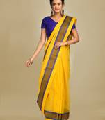 Multicolor hand woven pure cotton saree 