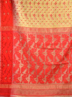 Multicolor Hand Woven Silk Blend Saree Without Blouse 4