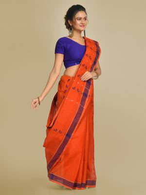 Multicolor hand woven pure cotton saree  2