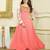 PINK embroidered santoon semi stitched salwar with dupatta