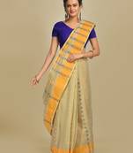Multicolor Hand Woven Pure Cotton Saree Without Blouse