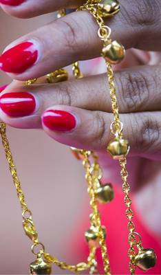 Golden Ghungroo Adjustable Anklet Pair 3