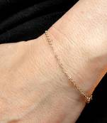  Golden Simple 1 line Chain adjustable anklet pair