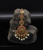 Gold Plated Stone Studded Maang Tikka