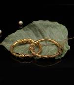 Gold Plated Simple Traditional Bangles set of 2