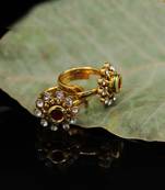 Gold Plated American Diamond Toe Ring