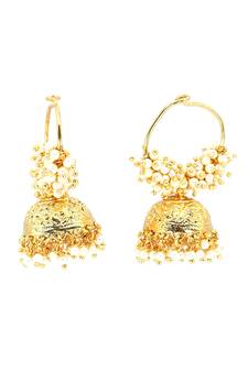 Gold Plated Polki Traditional Earrings