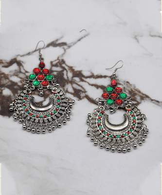 Silver Plated Chandbali Earrings 1