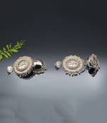 Metal Silver Oxidized Tassel Jhumki for Women & Girls