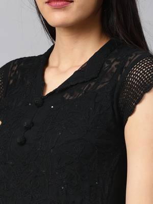 Black embroidered georgette embroidered-kurtis 4