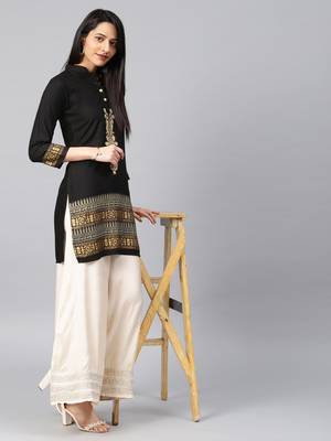 Black embroidered rayon embroidered-kurtis 3