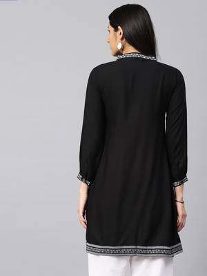 Black embroidered rayon embroidered-kurtis 2
