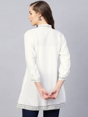 White embroidered rayon embroidered-kurtis 2