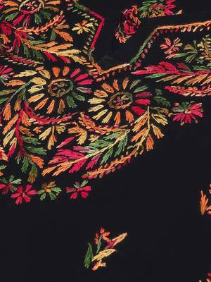 Black hand woven cotton chikankari-kurtis 4