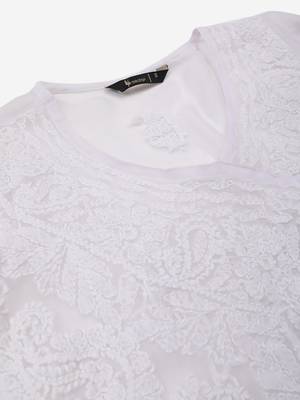 White embroidered georgette embroidered-kurtis 5