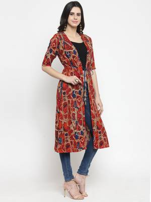 Rayon Abstract Print Shrug  Cape 3