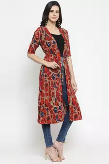 Rayon Abstract Print Shrug  Cape