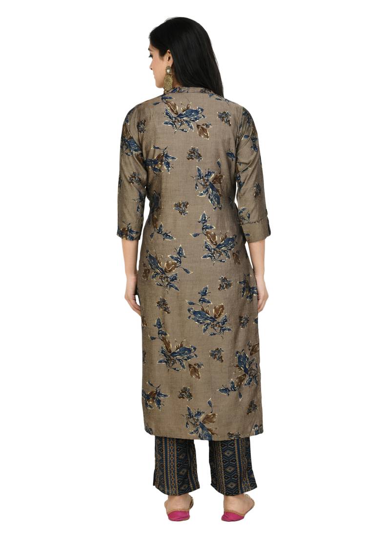 Lagi women straight floral printed kurta with printed pant (KD30B)