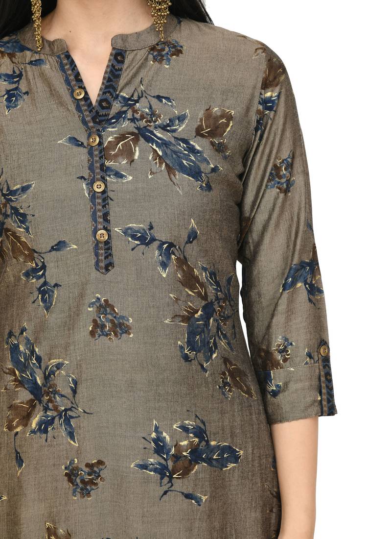 Lagi women straight floral printed kurta with printed pant (KD30B)