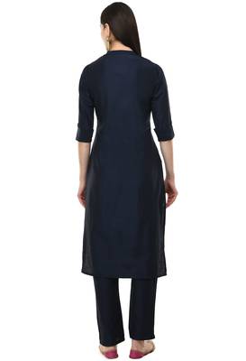 Lagi women straight embroidery kurta with plain solid pant(MC43A) 2