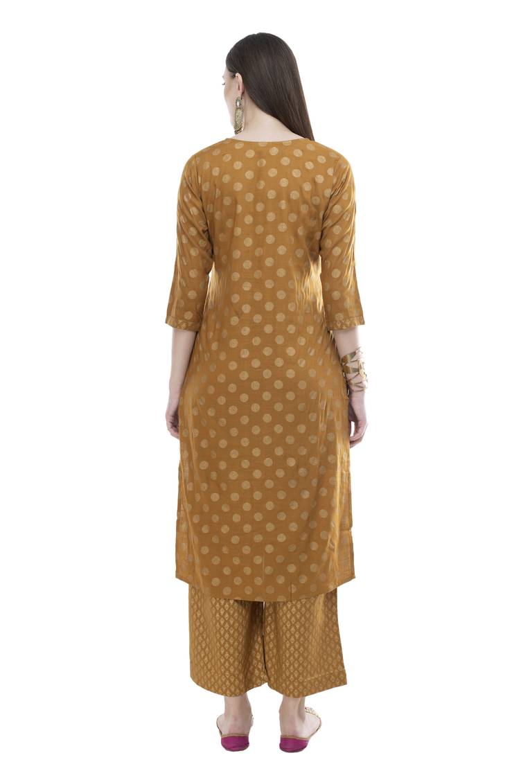 Lagi women straight printed rayon kurta with printed palazzo(MRP04)