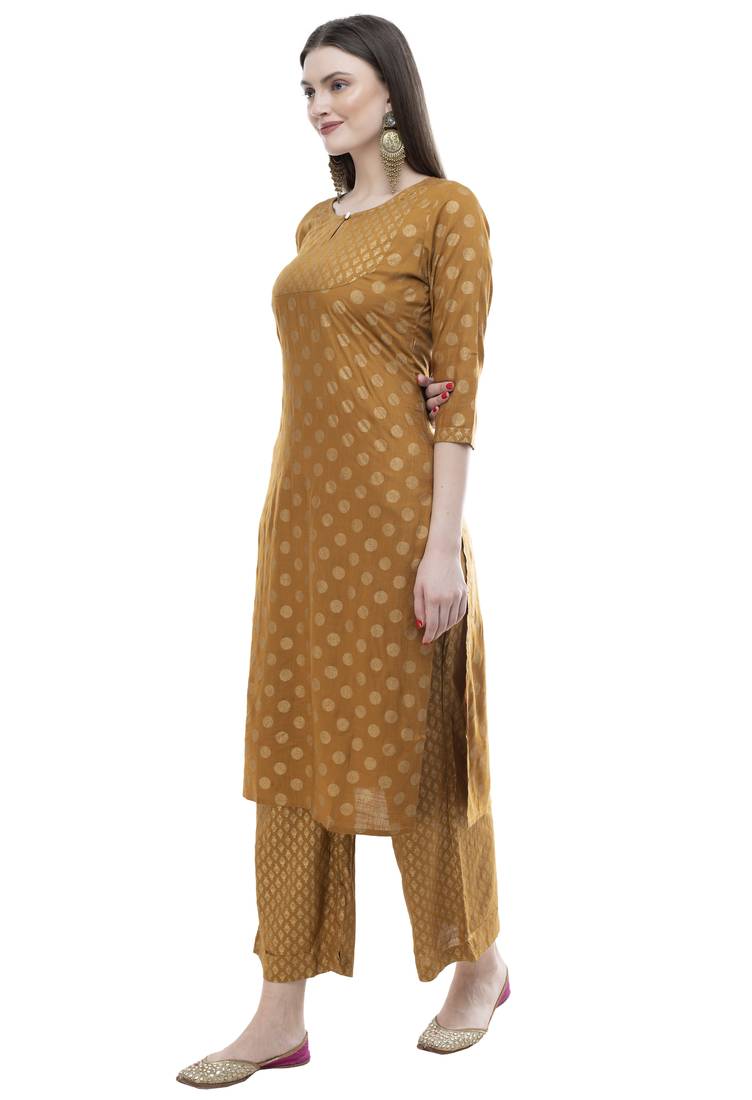 Lagi women straight printed rayon kurta with printed palazzo(MRP04)