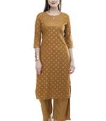 Lagi women straight floral embroidery rayon kurta with palazzo(MRP05)