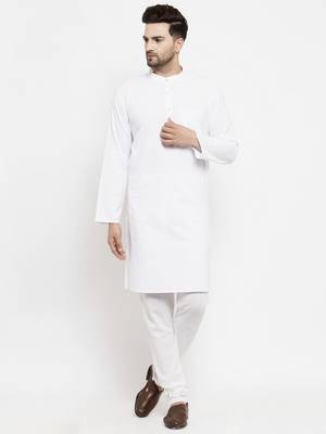 White woven cotton men-kurtas 1