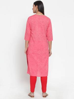 Pink printed cotton kurtas-and-kurtis 2