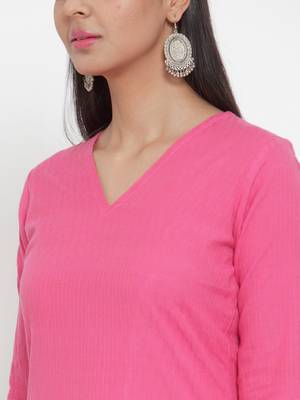 Pink woven cotton kurtas-and-kurtis 5