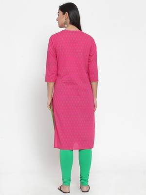 Green printed cotton kurtas-and-kurtis 2