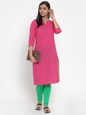 Green printed cotton kurtas-and-kurtis 4