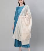 Blue plain art silk kurtas-and-kurtis