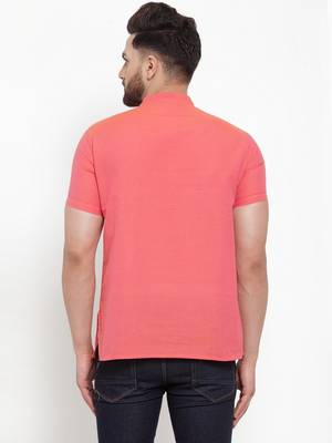 Coral Plain Cotton H/S Short Kurta 2